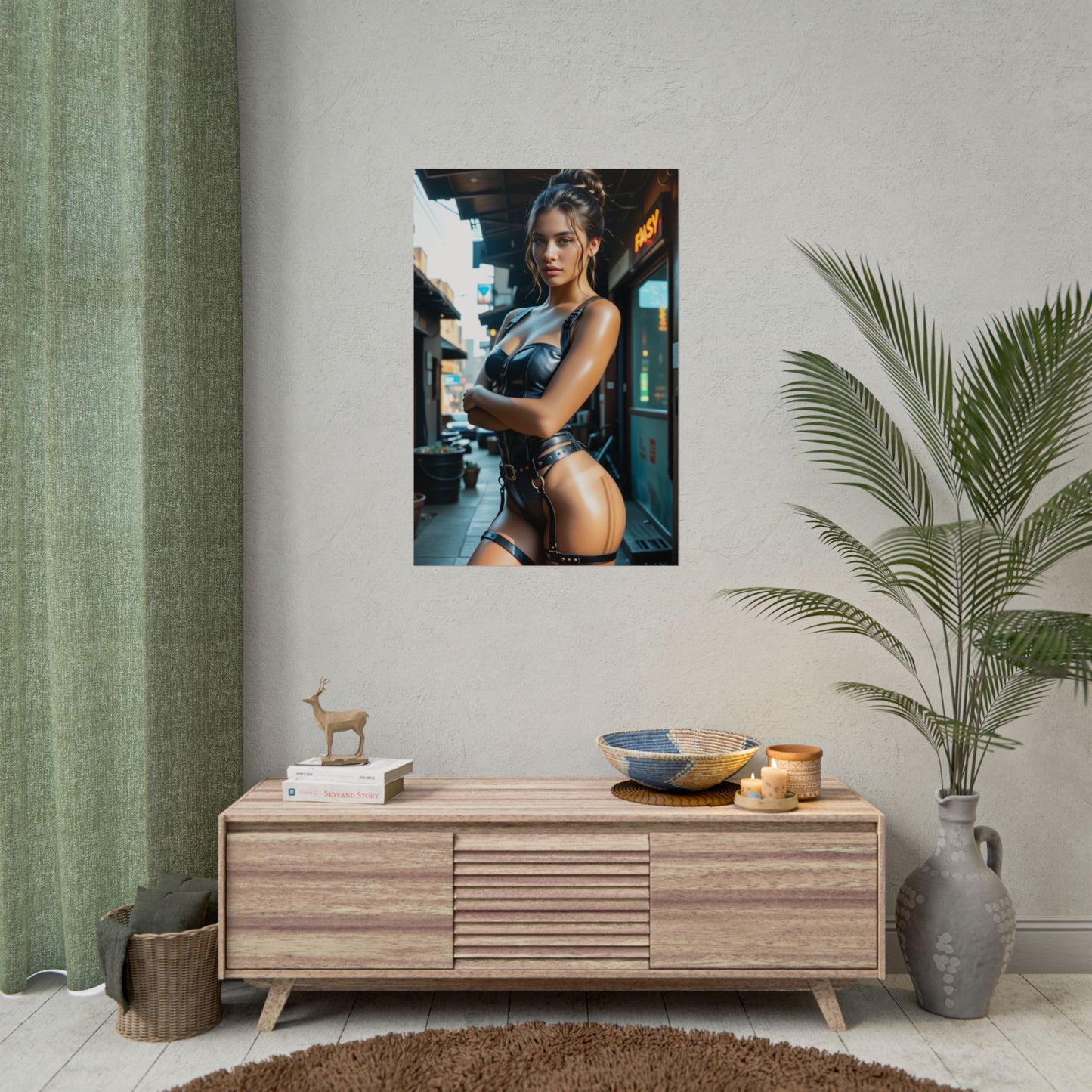 Panam Palmer Wall Art – Futuristic Heroine Poster, Great Gift for Gamers - high-res sci-fi character print on living room wall