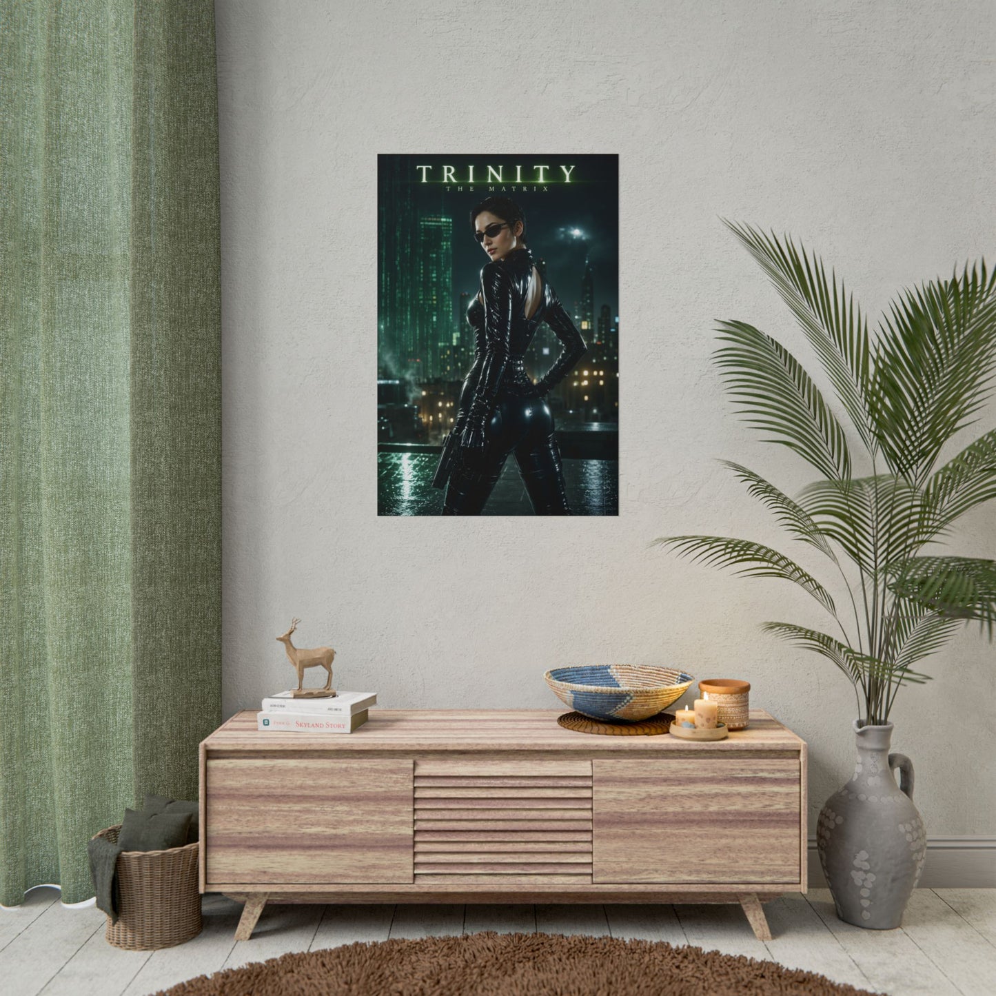 Trinity Matrix Poster, The Matrix Wall Art, Sci Fi Movie Print Decor