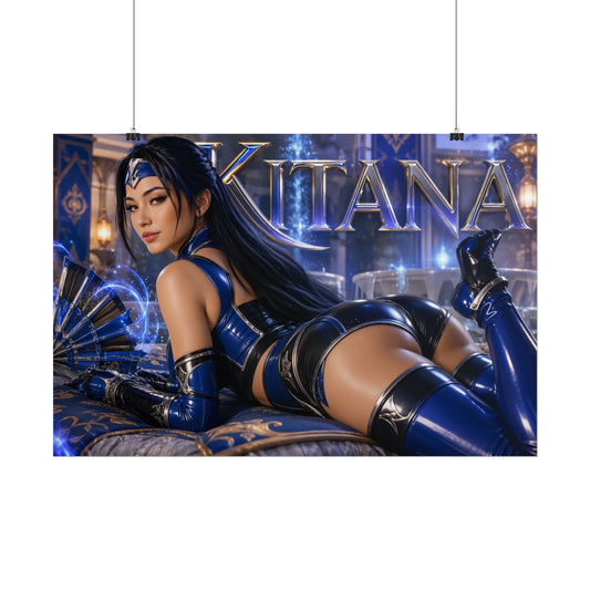 Gaming Wall Art Kitana Mortal Kombat Poster Game Room Decor Gamer Gift Print