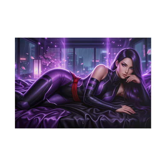 Psylocke Poster, Marvel Wall Art, Comic Book Print, Gamer Decor