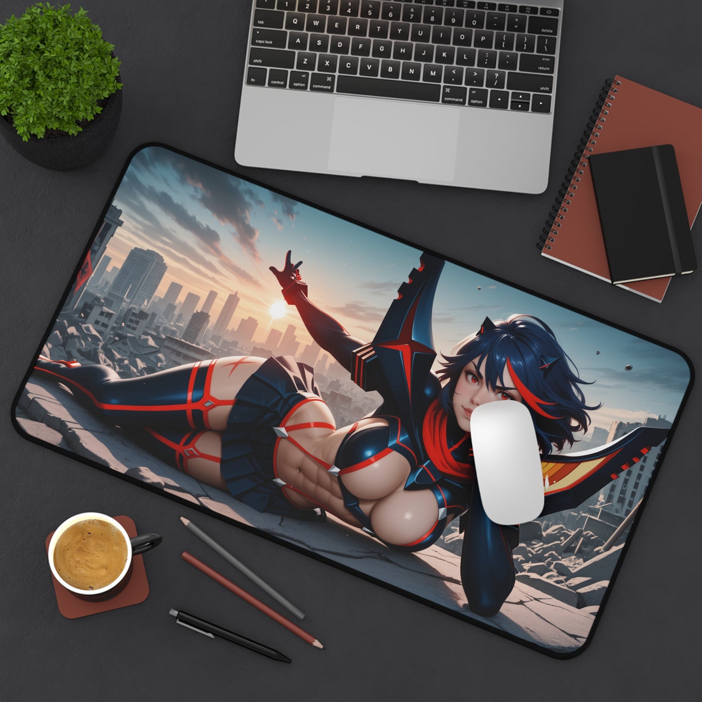 Килимок для столу Ryuko Matoi, килимок для миші з аніме-дівчиною-файтингом, налаштування столу для екшн-ігор