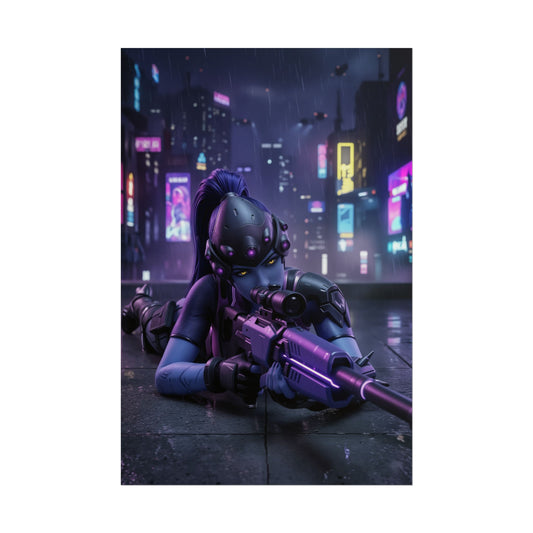 Widowmaker Overwatch Poster, Overwatch Wall Art Print, Sniper Girl Decor, Gaming Setup Wall Art, Gamer Gift