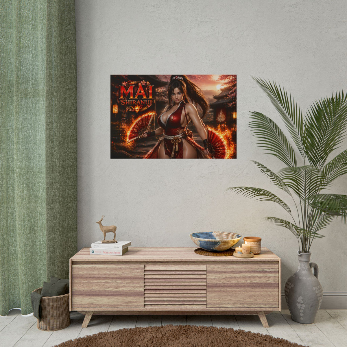 Mai Shiranui King of Fighters Poster Wall Art Character Room Decor Collectible P