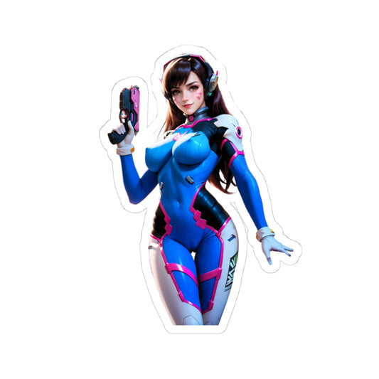 D.Va Sticker – Overwatch Vinyl Sticker for Laptops, Journals & Indoor Decor