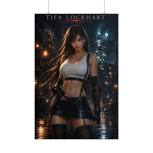 Tifa Lockhart Poster, Final Fantasy Art Print, Gaming Wall Decor