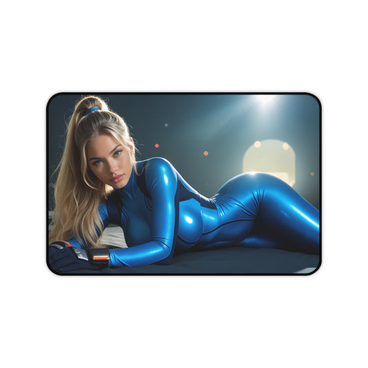 Samus Aran Mouse Pad – Sci-Fi Bounty Hunter Gaming Mouse Pad, Futuristic Desk Setup