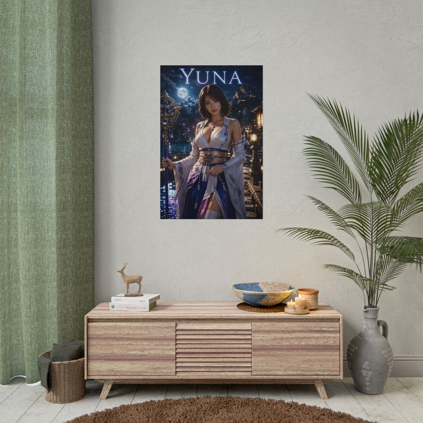 Yuna Poster, Final Fantasy X Wall Art, Gaming Print, Fantasy Decor