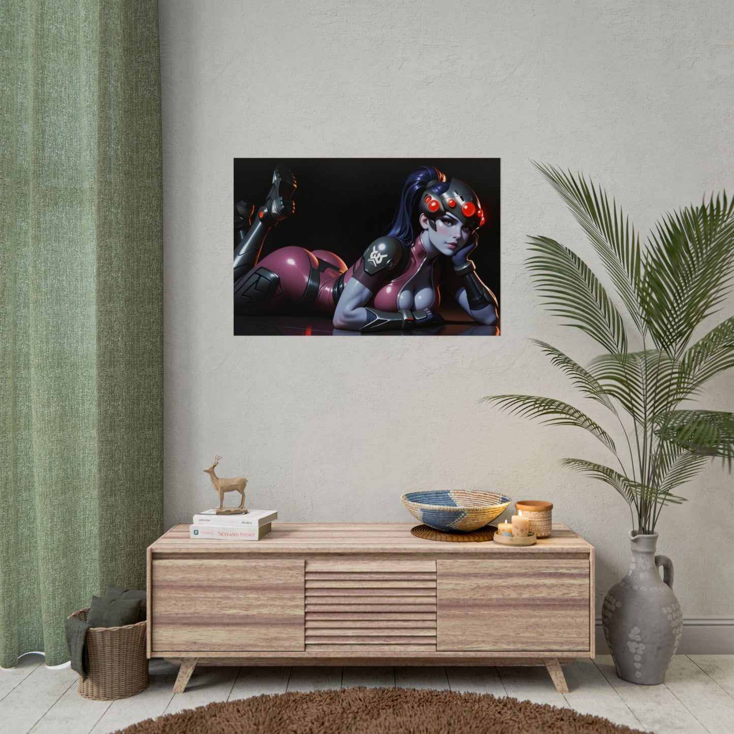 Аніме-постер "Вдова-вдівець" | Настінне мистецтво Вайфу для ігрової конфігурації або кімнати отаку