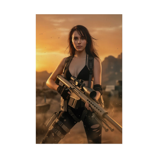 Quiet Metal Gear Poster, Metal Gear Wall Art Print, Tactical Soldier Girl Decor, Action Game Artwork, Gamer Gift