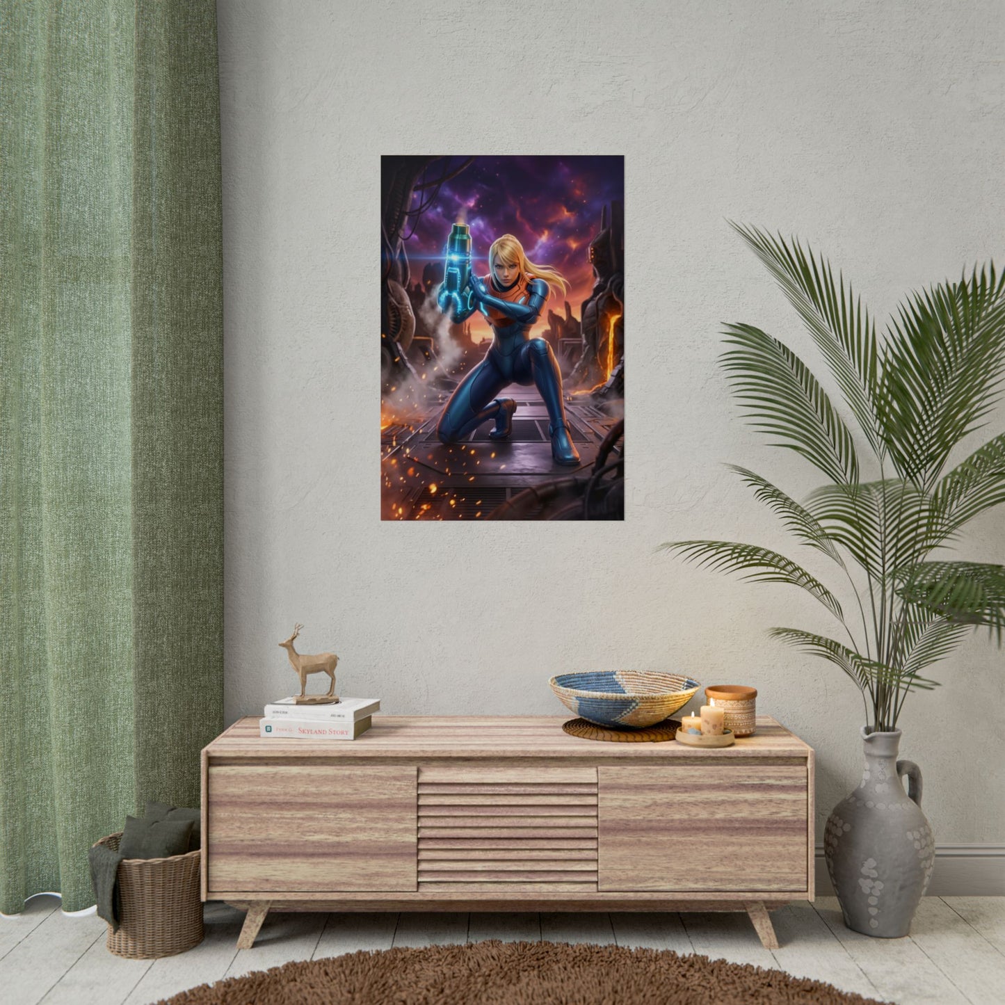 Samus Aran Poster – Sci Fi Wall Art Print, Space Hero Collector Decor