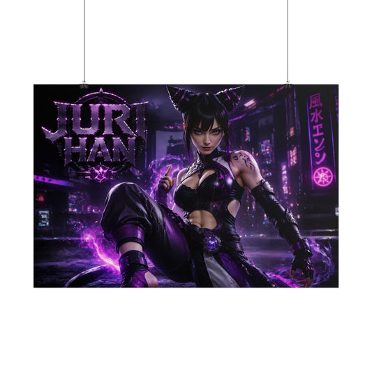 Juri Han Gaming Poster Wall Art Gamer Room Decor Collectible Print