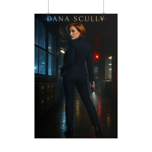 The X-Files Dana Scully Sci-Fi Video Game Poster Gaming Wall Art Room Decor