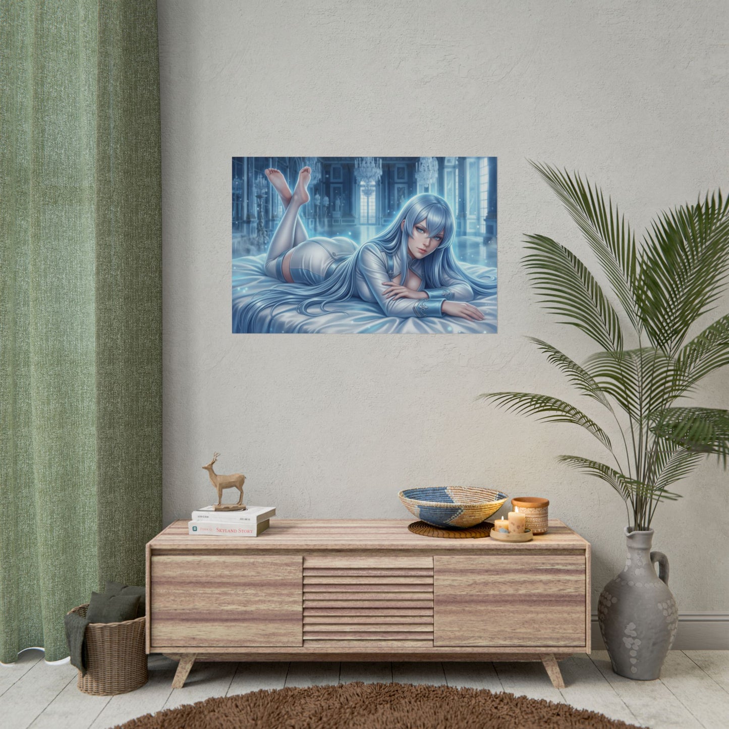 Esdeath Poster, Anime Wall Art, Fantasy Anime Print, Gamer Decor
