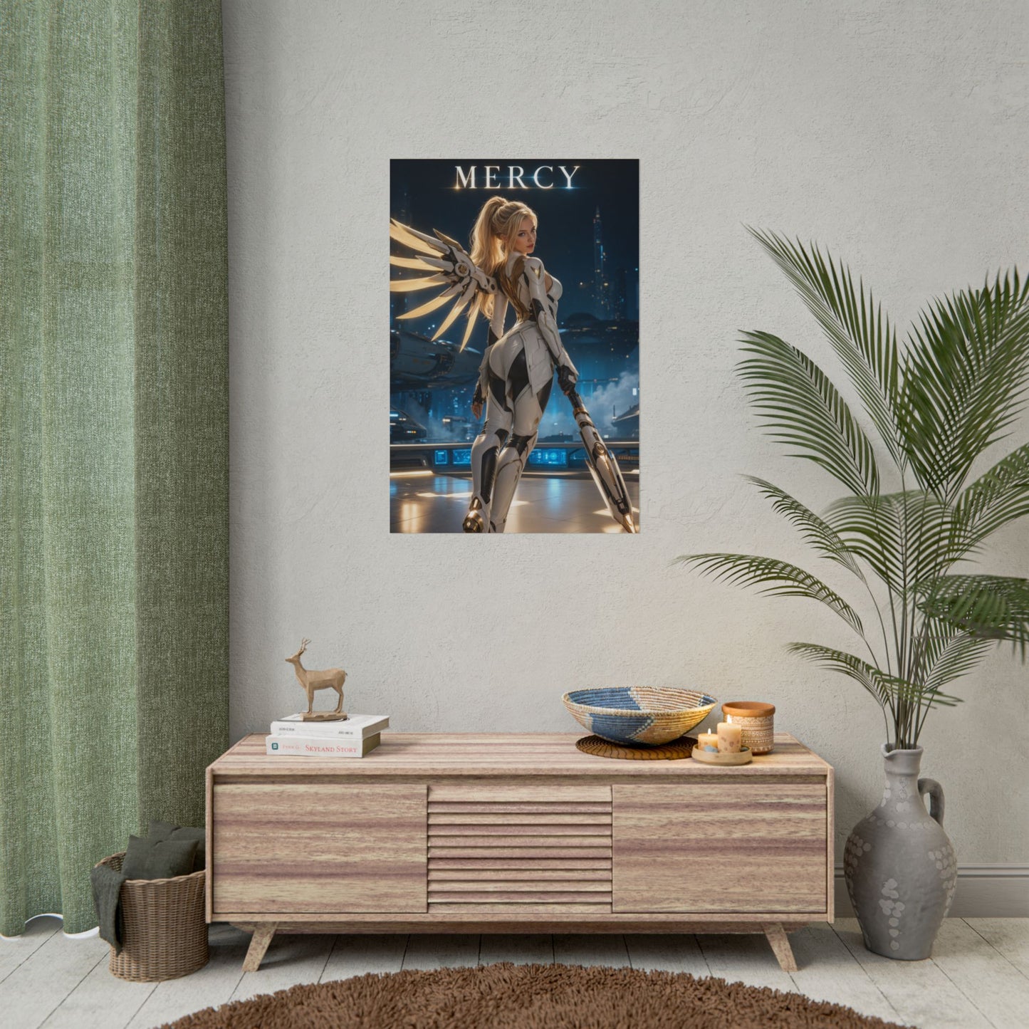 Mercy Overwatch Poster Blizzard Gaming Wall Art Print Decor