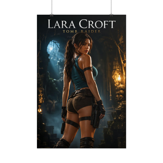 Lara Croft Poster, Tomb Raider Wall Art, Gaming Print, Adventure Decor