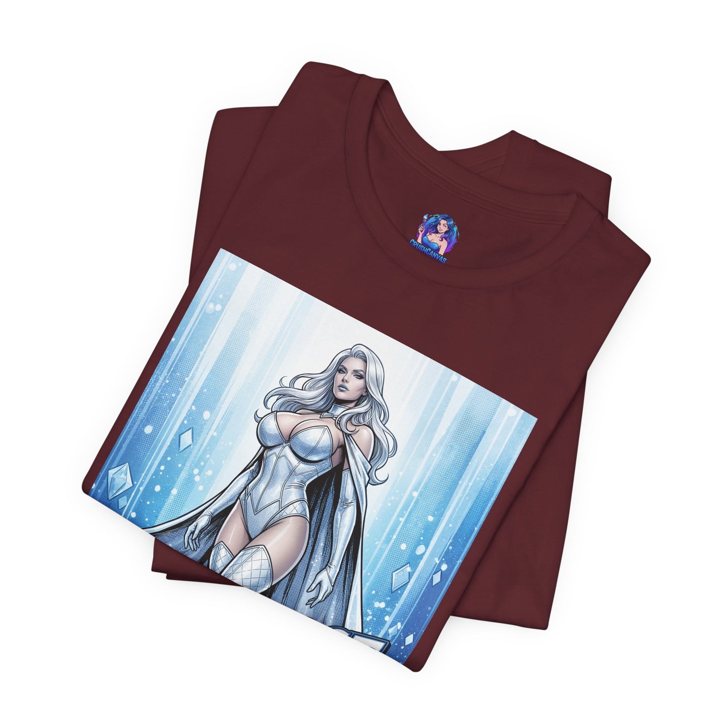 Emma Frost T-Shirt | Marvel X-Men Anime Tee for Gamers & Fans - Bella Canvas tee with comic-style White Queen illustration