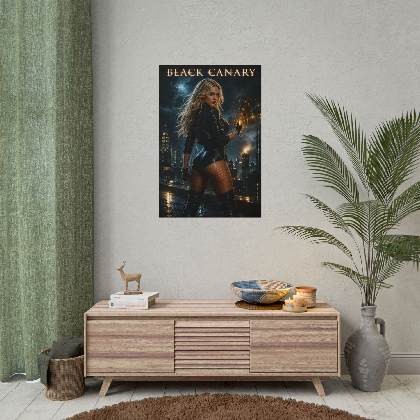 Black Canary Poster, DC Comics Wall Art, Superhero Print, Gamer Decor