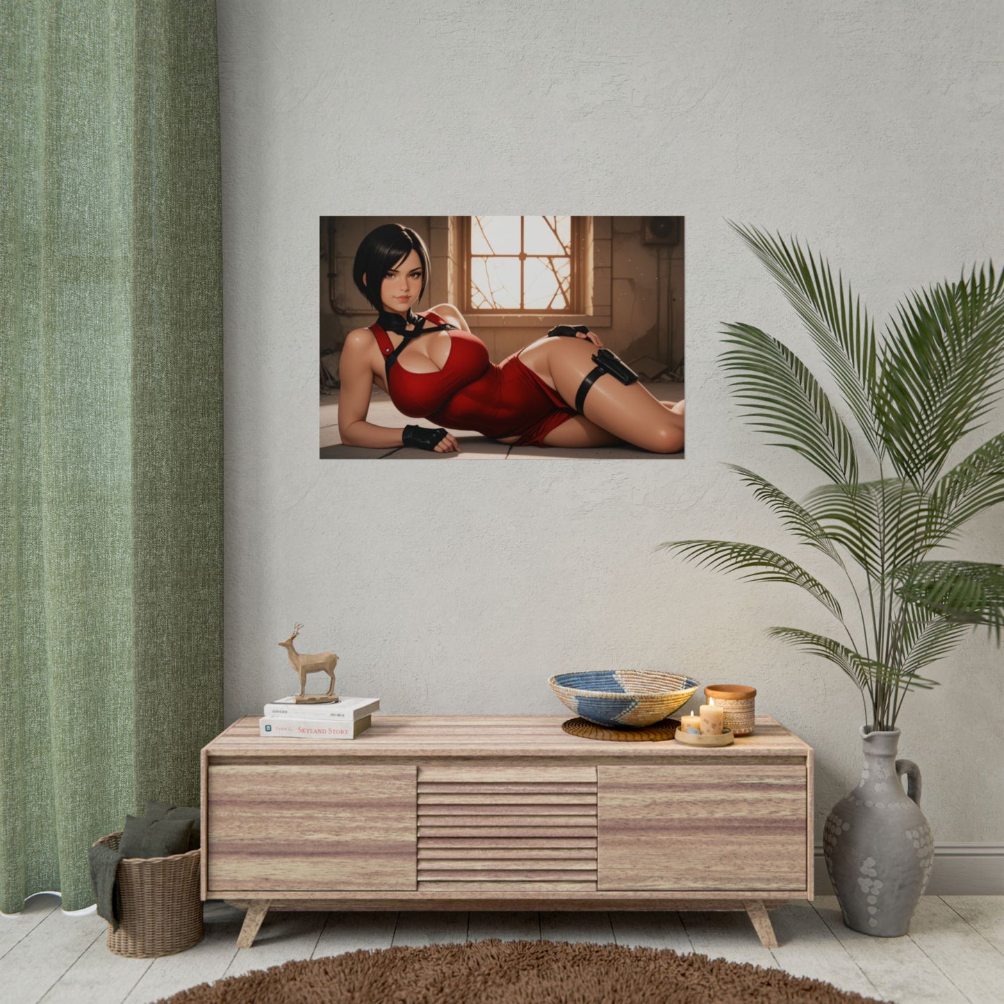 Настінне мистецтво шпигунського вайфу | Аніме-постер Ади Вонг для ігрової кімнати або інсталяції