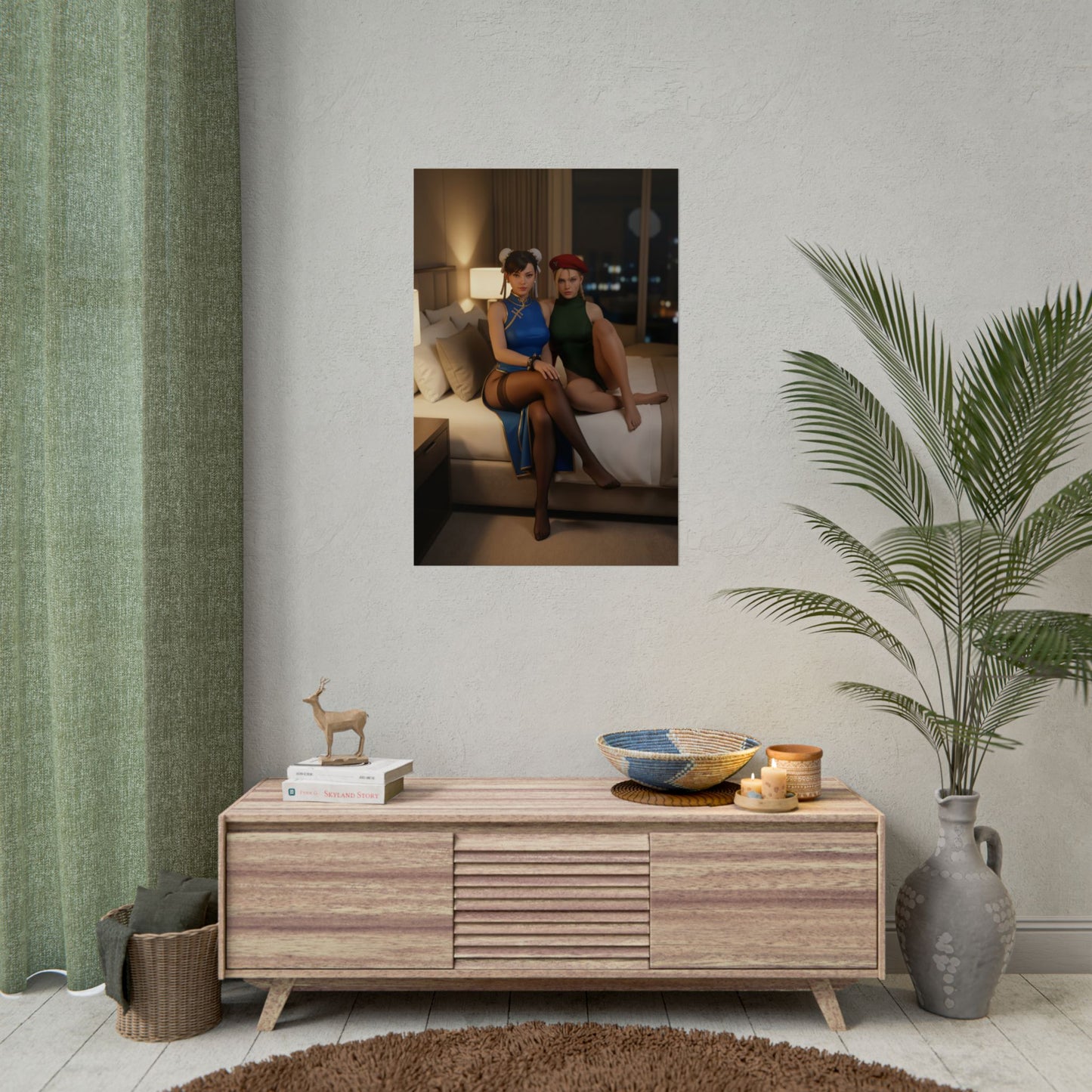 Chun-Li and Cammy White Poster, Street Fighter Art Print – Iconic Fighters on bedroom wall art for gamer room