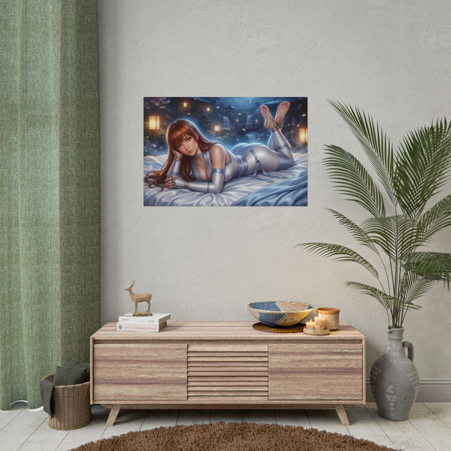 Kasumi Poster, Gaming Wall Art, Ninja Anime Print, Room Decor