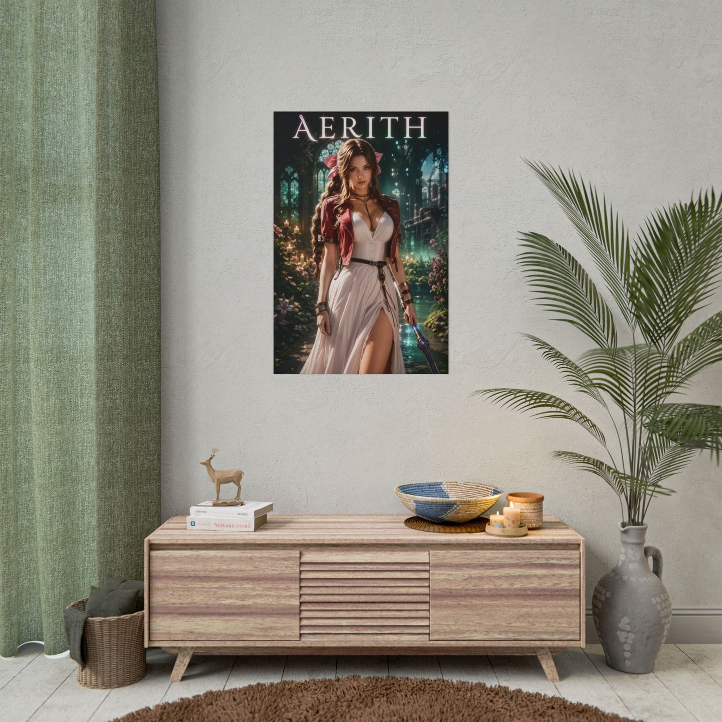 Final Fantasy VII Aerith Gainsborough Poster Gaming Wall Art