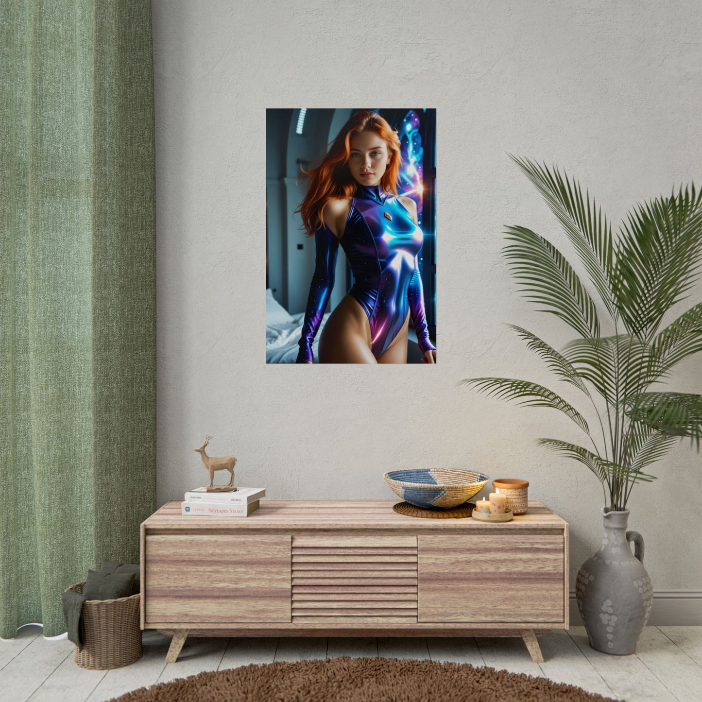 Starfire Art Print – Iconic Cosmic Heroine Poster for Gaming or Collector Rooms