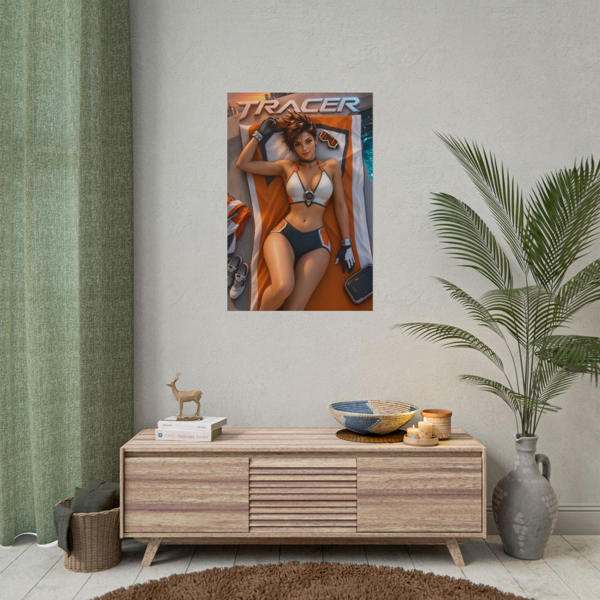 Gaming Wall Art Tracer Overwatch Poster Bedroom Game Room Decor Art Print