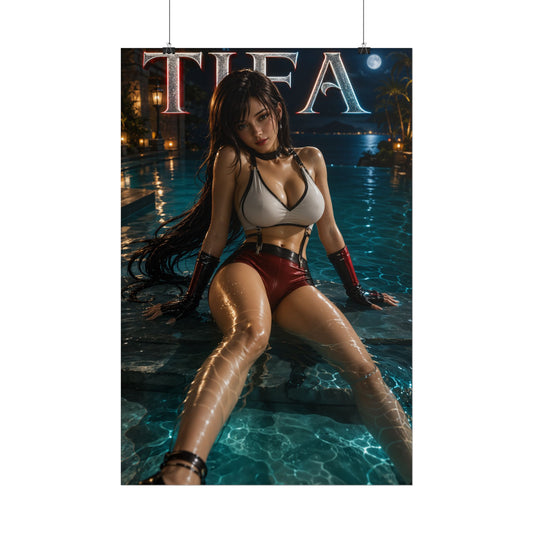 Tifa Lockhart Character Poster Gamer Gift Gaming Setup Wall Decor Print