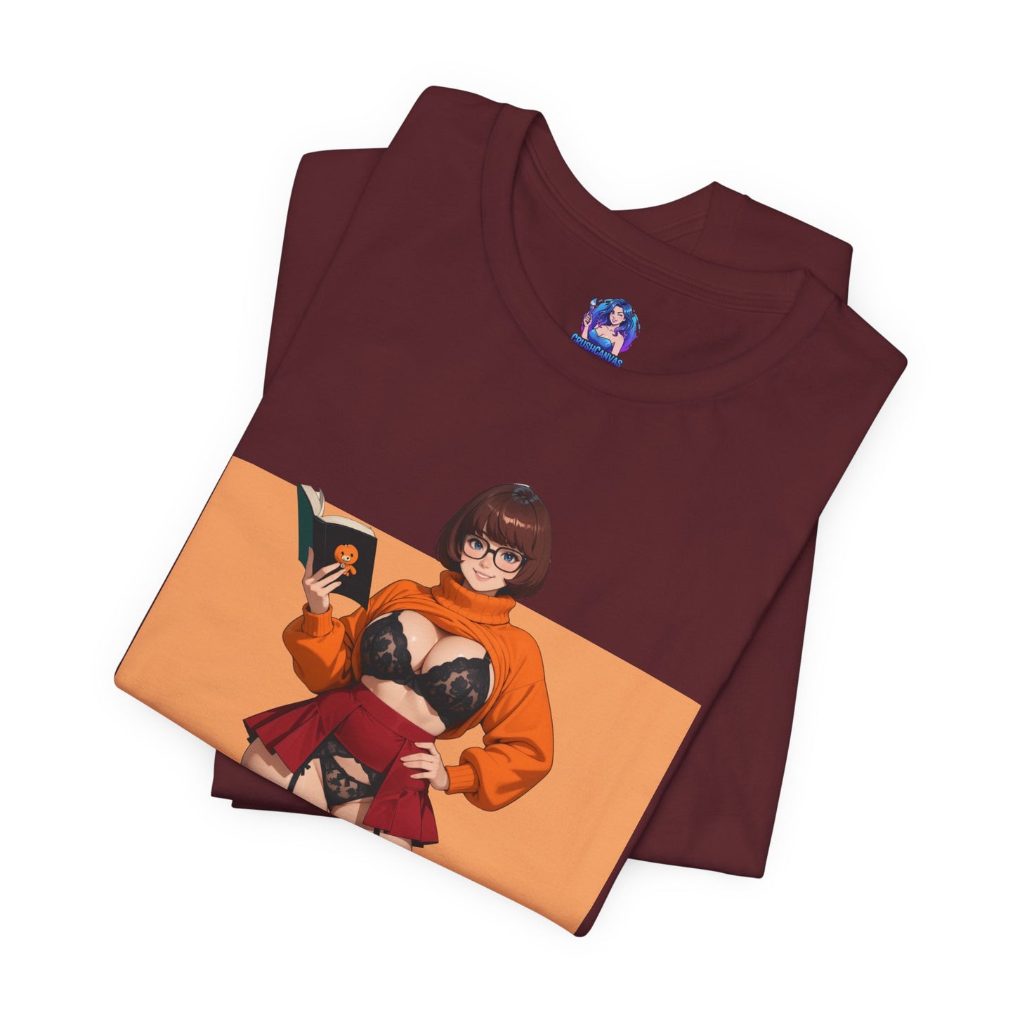 Velma Grafik-T-Shirt | Süßes Nerd-Girl-T-Shirt für Otakus und Retro-Fans | Smart-Heroine-Shirt