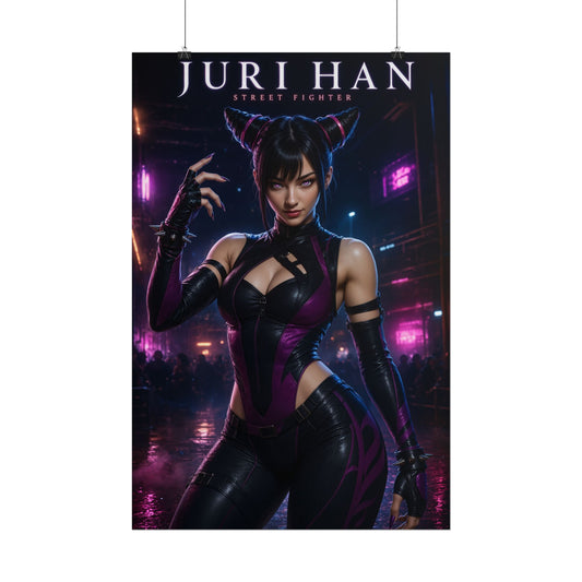 Juri Han Poster, Street Fighter Wall Art, Gaming Poster, Gamer Decor