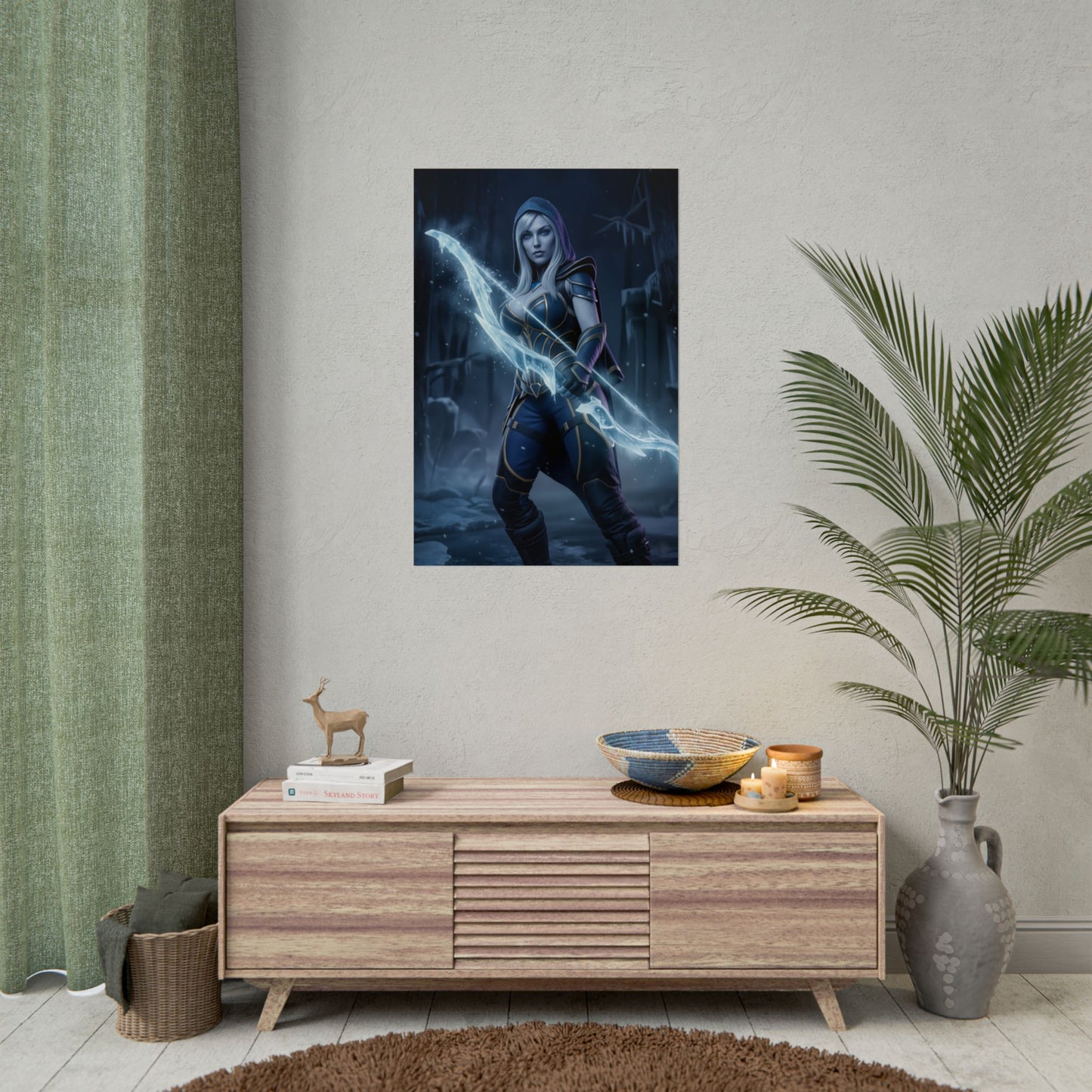 Drow Ranger Dota 2 Poster, Dota 2 Wall Art Print, Dark Archer Girl Decor, MOBA Game Wall Art, Gamer Gift