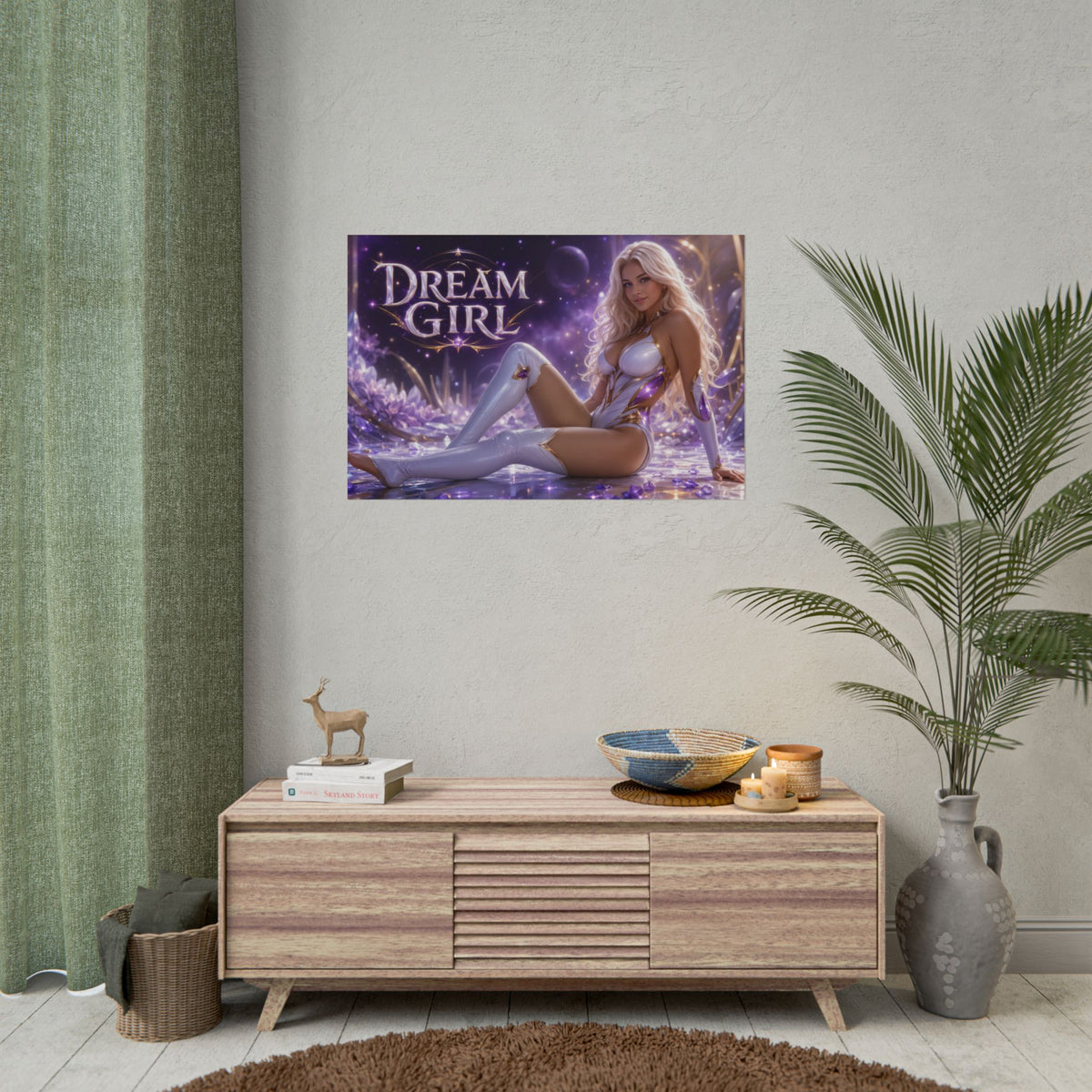 Comic Wall Art Dream Girl Poster Heroine Room Decor Collectible Character Print