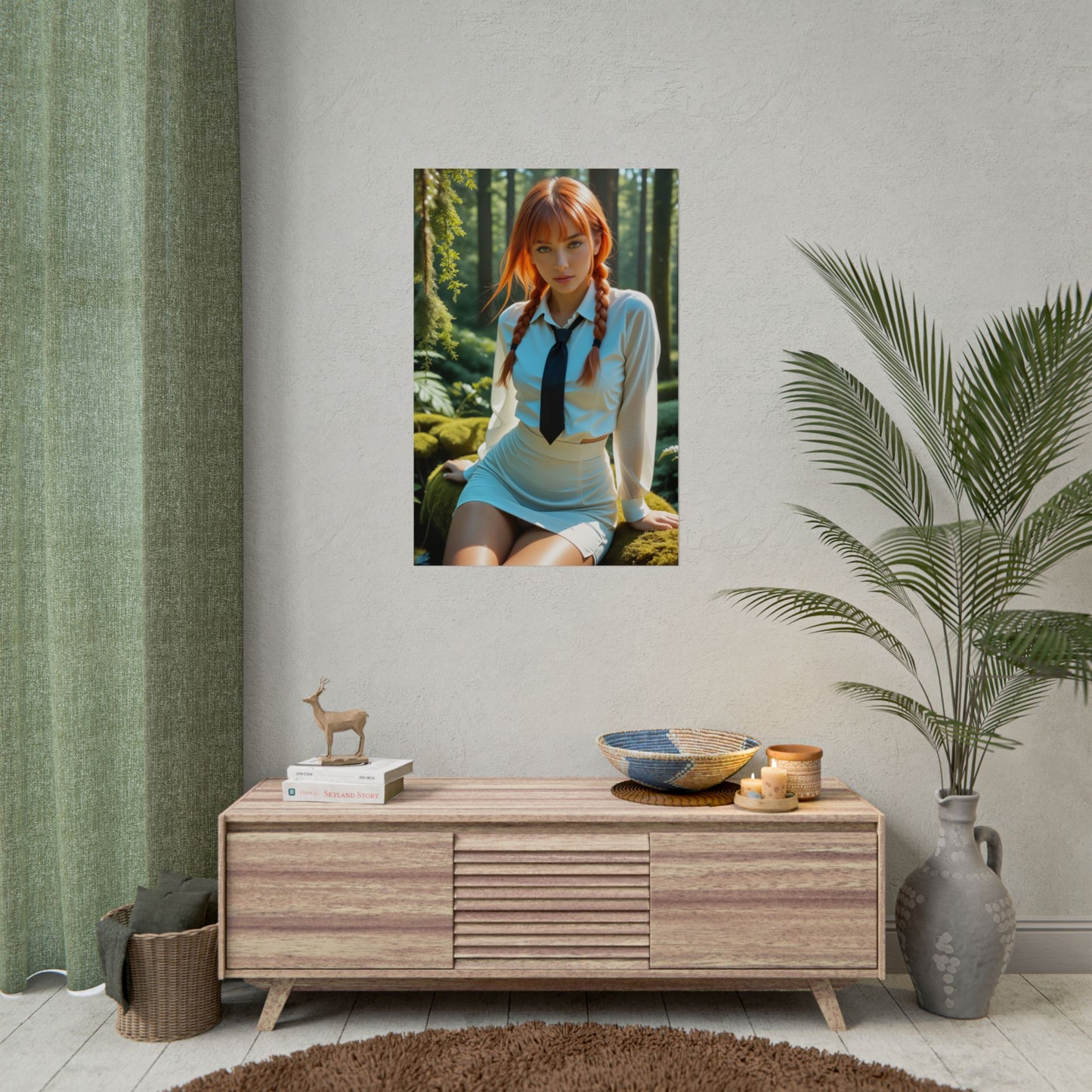 Makima Chainsaw Man Wall Art – Anime Heroine Poster, Great Gift for Fans