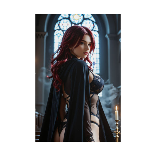 Rosaria Poster – Genshin Impact Anime Wall Art Print, Gamer Decor