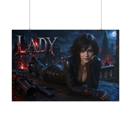 Lady Character Poster Devil May Cry Gaming Setup Wall Decor Collector Print