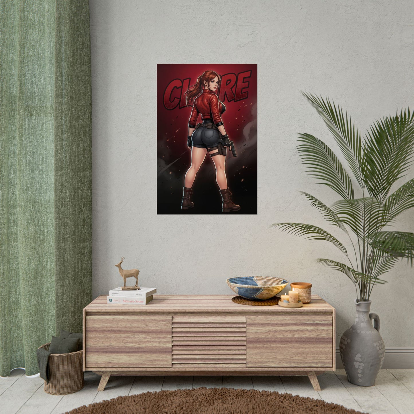 Claire Redfield Poster, Resident Evil Wall Art, Horror Game Print, Survival Action Decor, Gamer Gift Idea