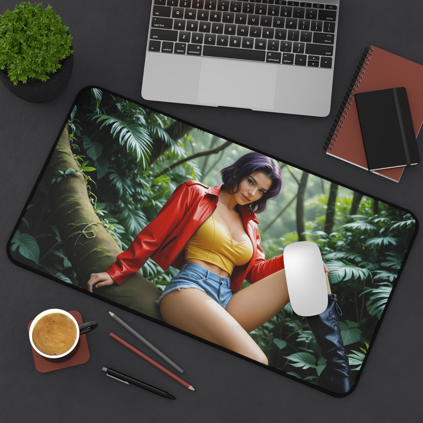 Faye Valentine Schreibtischunterlage, Cowboy Bebop Mauspad, Anime-Heldin Schreibtisch-Setup