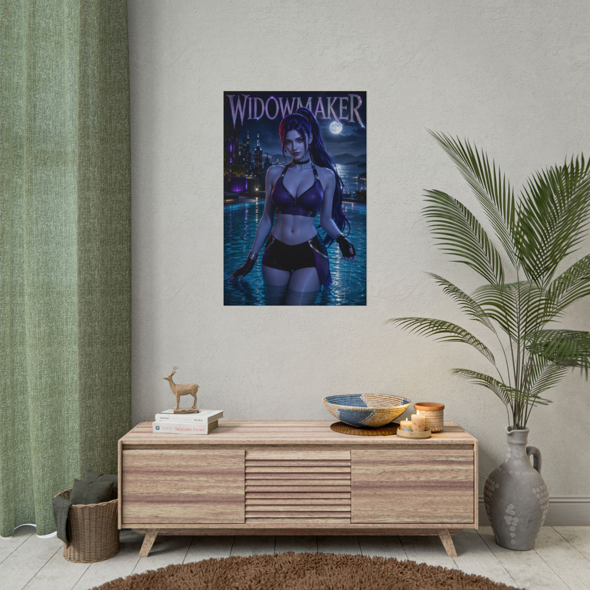 Widowmaker Character Poster Overwatch Gamer Gift Gaming Setup Wall Decor Print