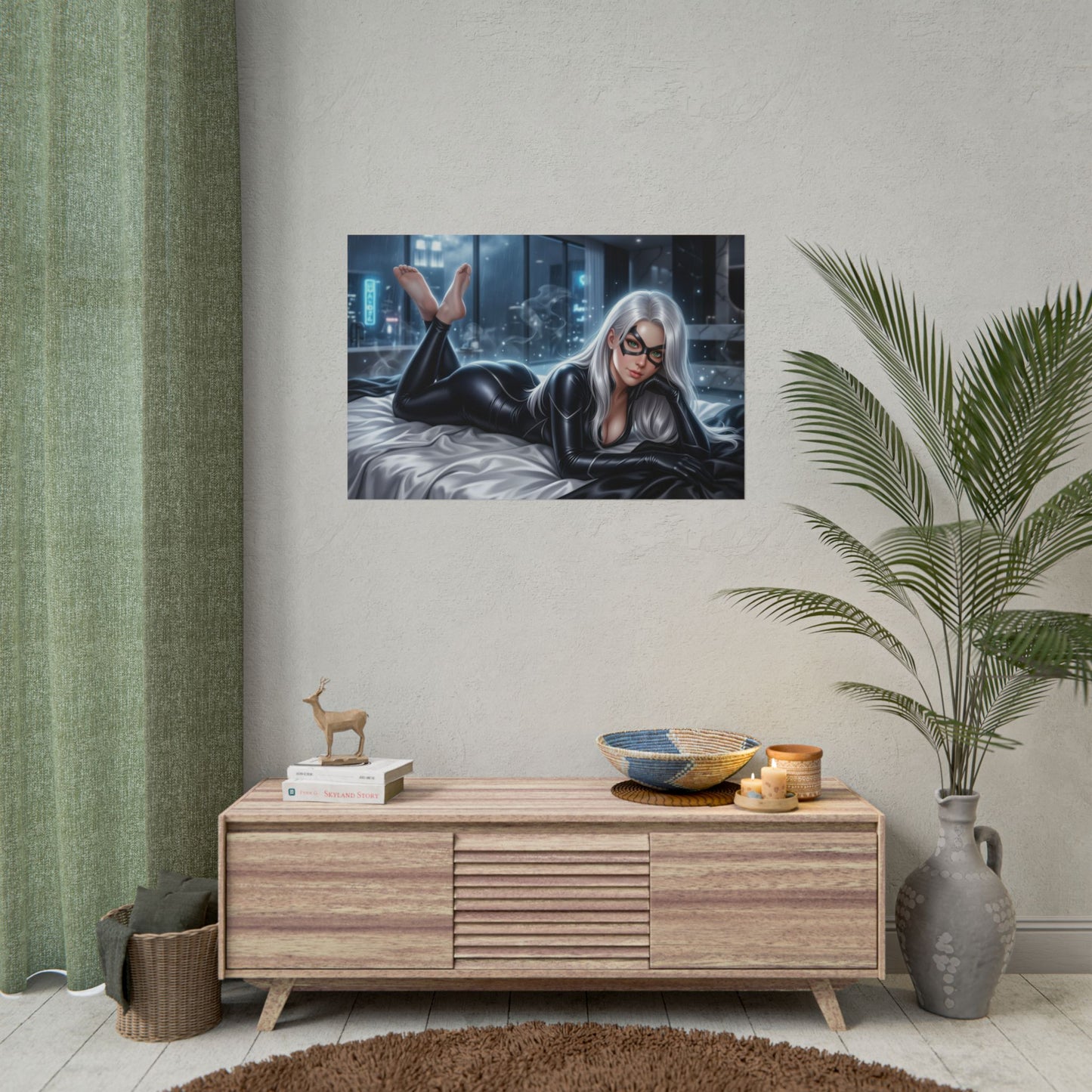 Black Cat Poster, Marvel Wandkunst, Comic-Kunstdruck, Gamer Deko