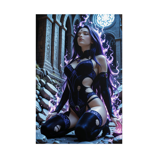 Raven Poster | Anime-Inspired Wall Art for Magical Gothic Gaming Rooms