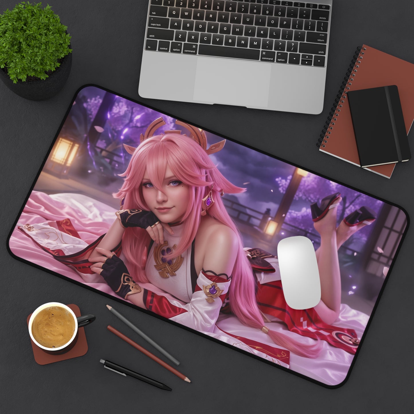 Genshin Impact Mouse Pad, Yae Miko Desk Mat, XXL Pad