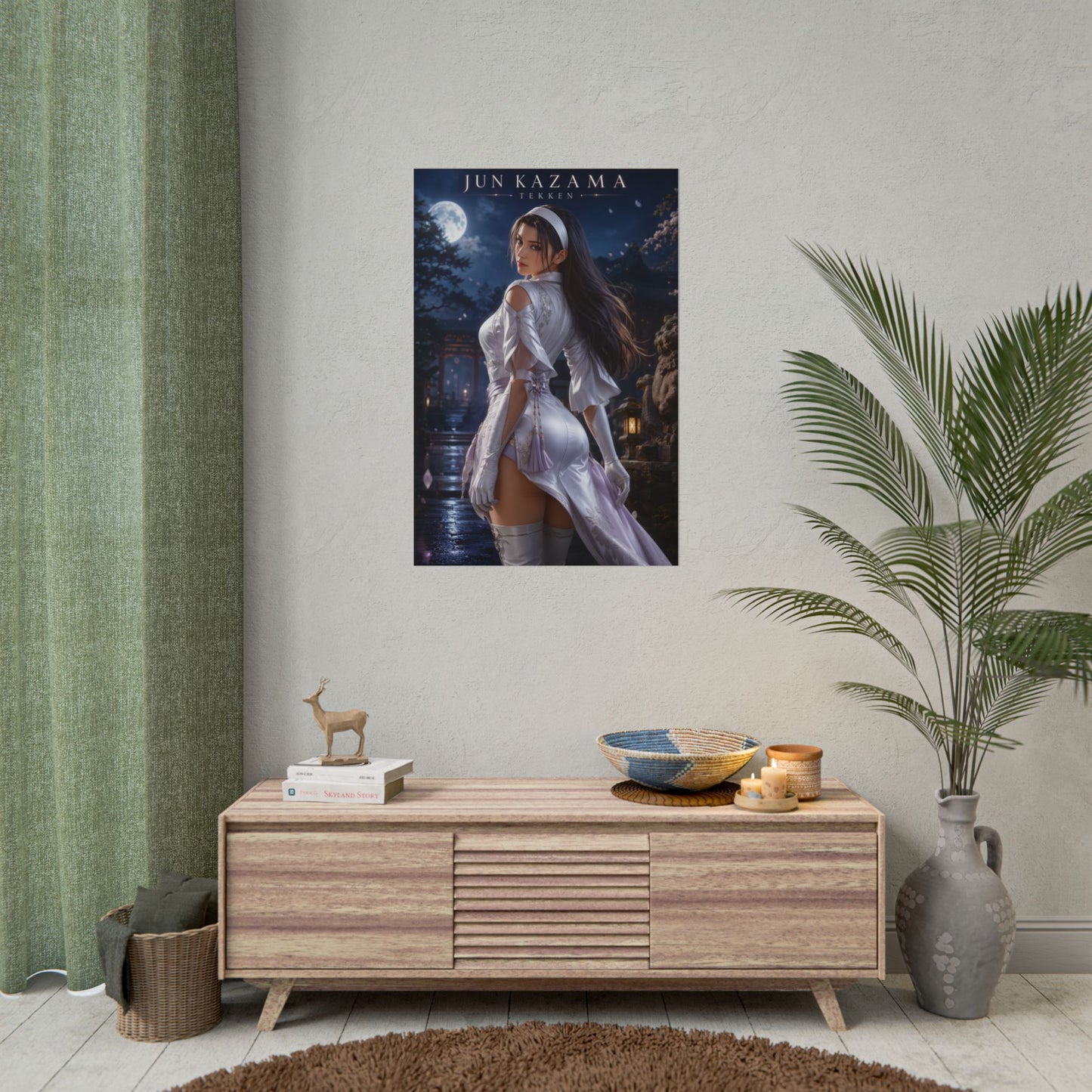 Jun Kazama Poster, Tekken Wall Art, Gaming Print, Fantasy Decor