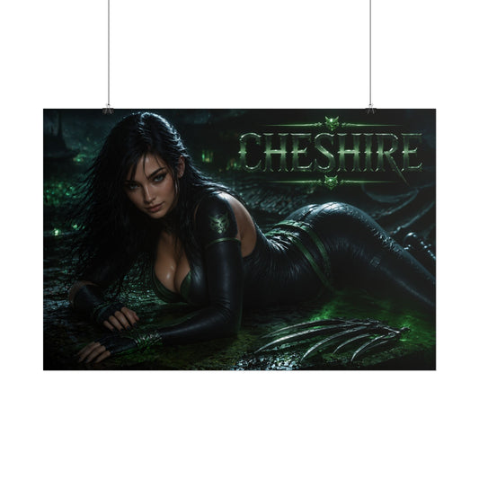 Comic Wall Art Cheshire Poster Heroine Room Decor Collectible Character Print