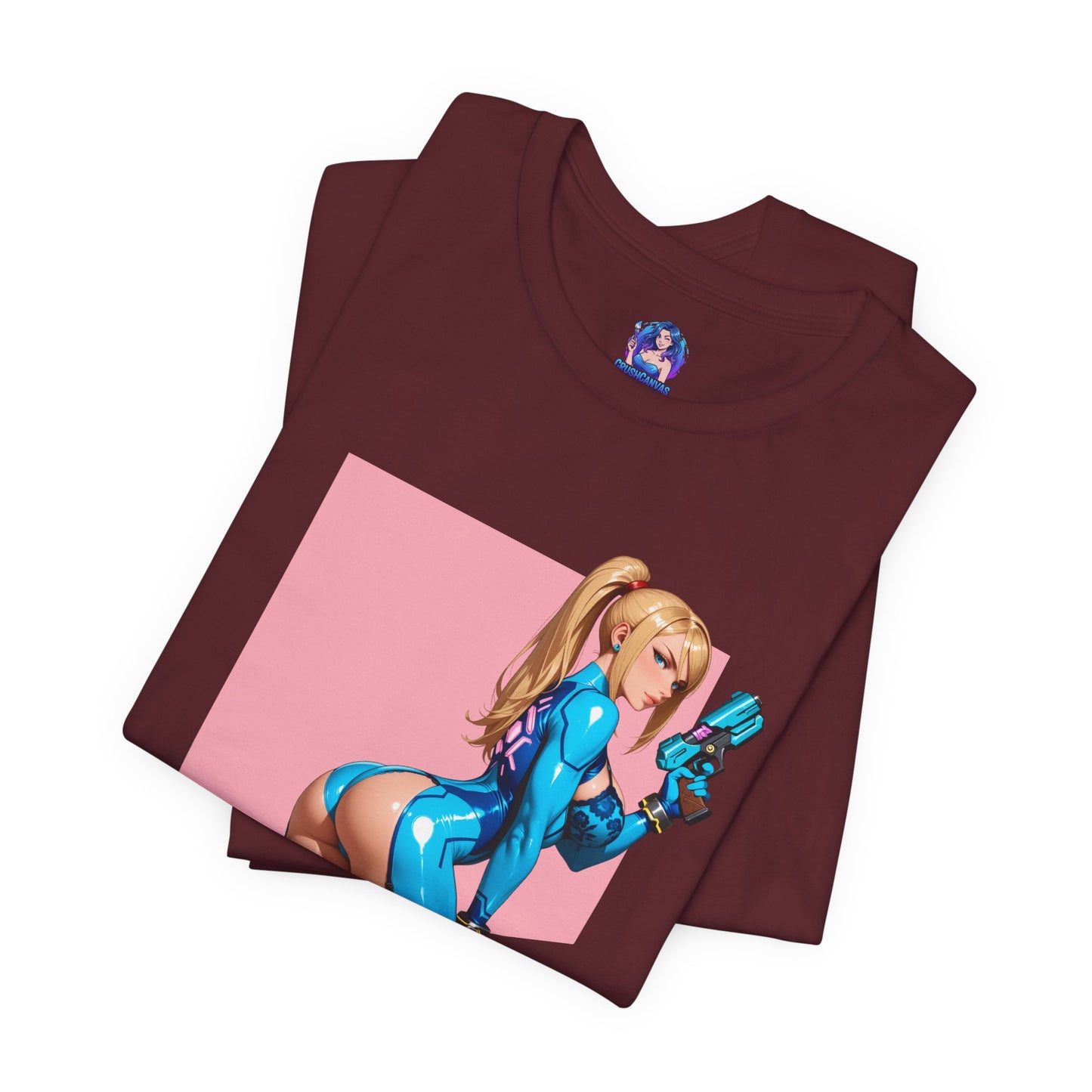 Samus Aran T-Shirt | Sci-Fi-Heldin-Shirt für Gamer und Otaku-Fans | Zero Suit Kriegerin-Shirt