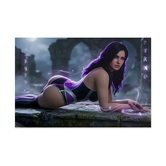 Yennefer Poster, Fantasy Art Print, Magic Character Wall Art