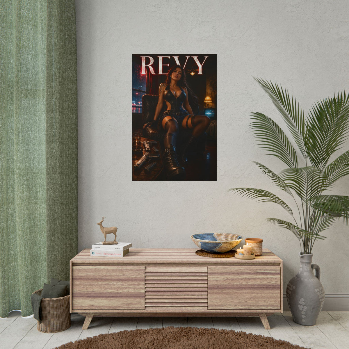 Revy Character Poster Black Lagoon Anime Room Wall Decor Collectible Art Print