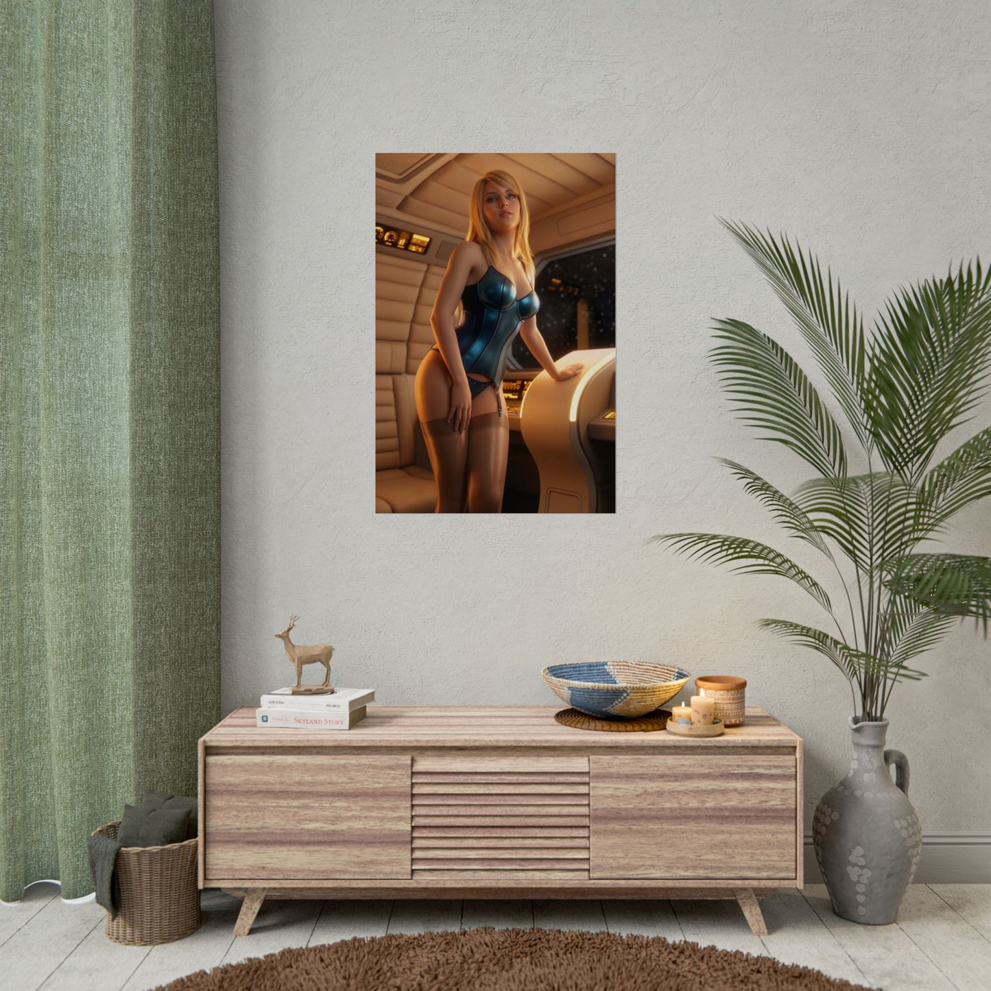 Samus Aran Poster – Sci Fi Wall Art Print, Futuristic Warrior Gift Decor
