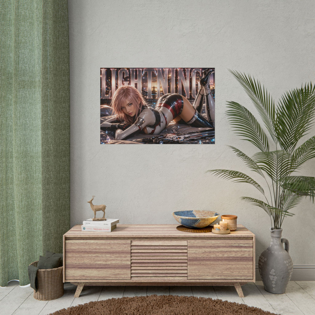 Lightning Poster Gaming Wall Art Gamer Room Decor Collectible Print