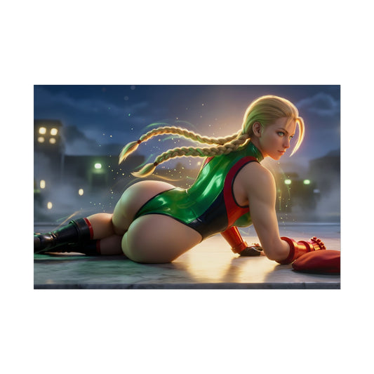 Cammy White Poster, Street Fighter Art Print, Fighting Game Wall Art
