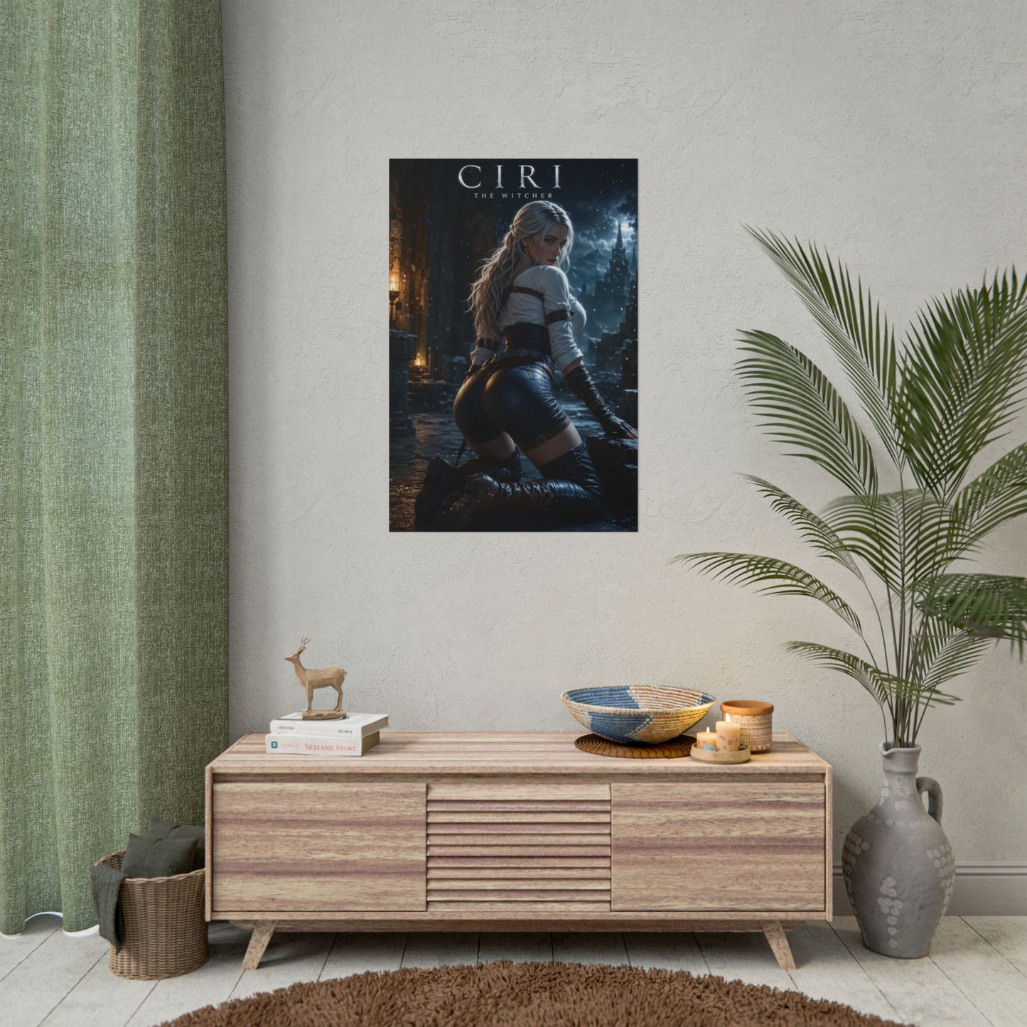 Ciri Poster, The Witcher Wall Art, Fantasy Print, Gamer Decor